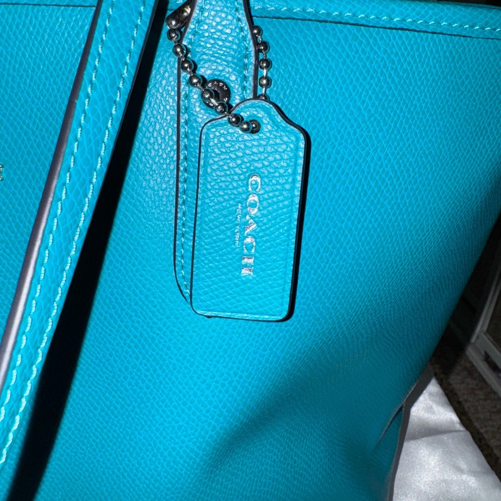 Coach Turquoise Tote Bag - Picture 9 of 12